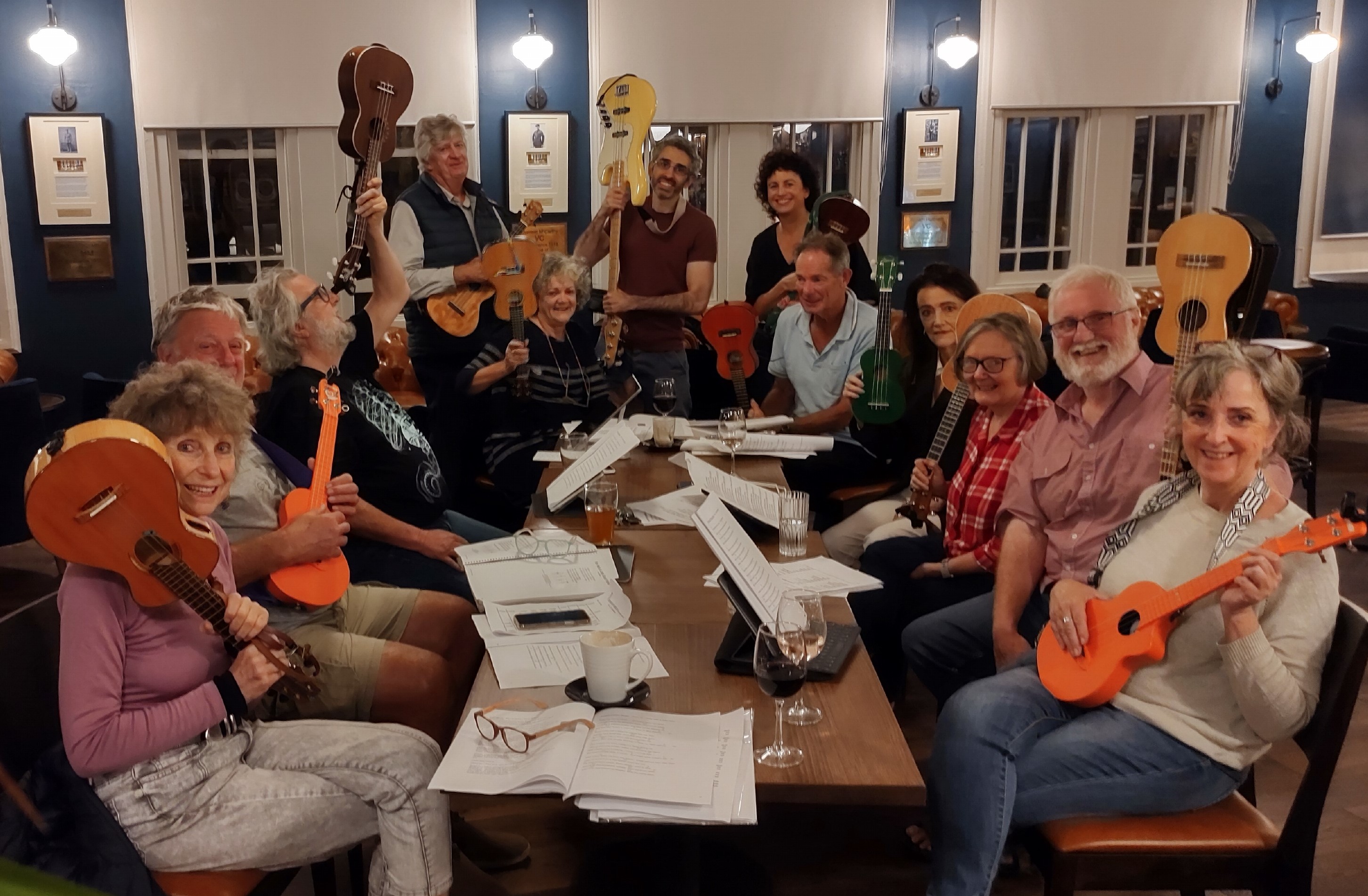 Photo of people at a uke jam